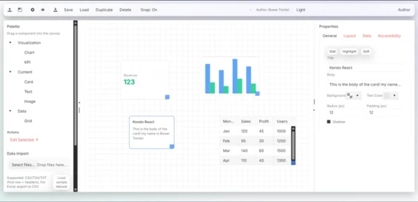 畫布到程式的儀表板工坊：以拖拉構建資料視覺化布局