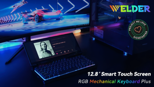 可折疊機械鍵盤化身「偽筆電」：觸控螢幕與RGB齊備的多工創作平台