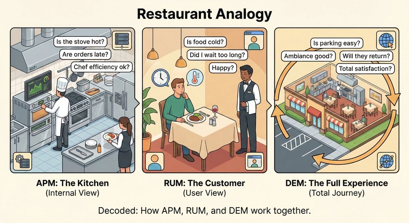 Beyond the Dashboard: Decoding the APM, RUM, and DEM Trinity