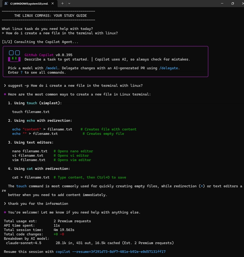 Linux 指北針：用人工智慧踏實紀錄與探索技術知識的終端工具