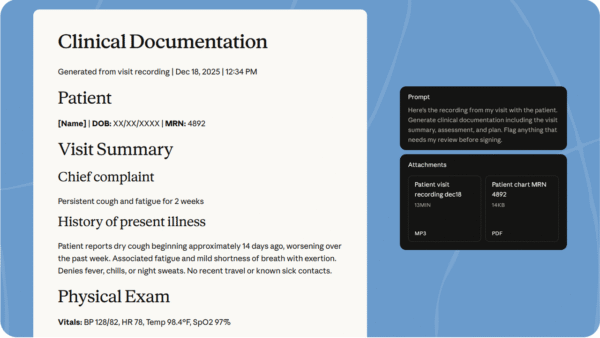 Claude 加入您的醫療團隊：或已準備協助醫師照顧您