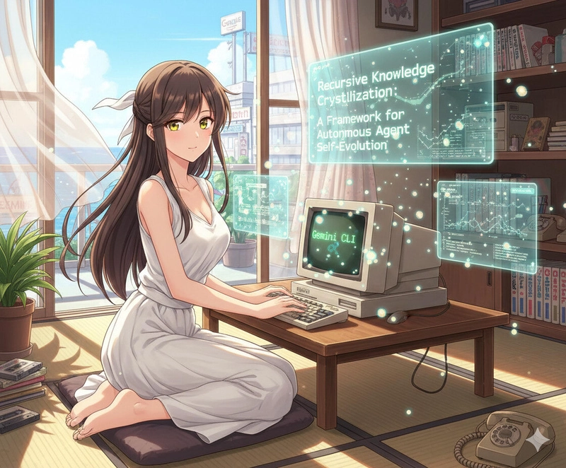 遞迴知識結晶:持久自我進化之自律代理框架