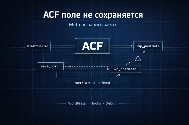 WordPress: Fixing ACF Field Not Saving in Post Meta
