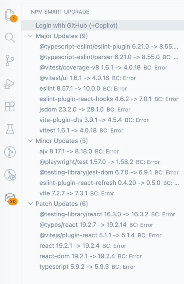 NPM SmartUpgrade：在視覺工作區中自動化管理依賴更新的智慧工具