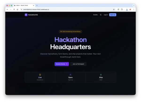 我以 Claude Code 對接我的 Hackathon API，打造公開網站的完整過程