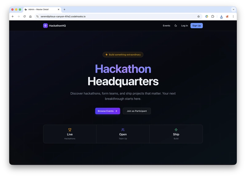 我以 Claude Code 對接我的 Hackathon API，打造公開網站的完整過程
